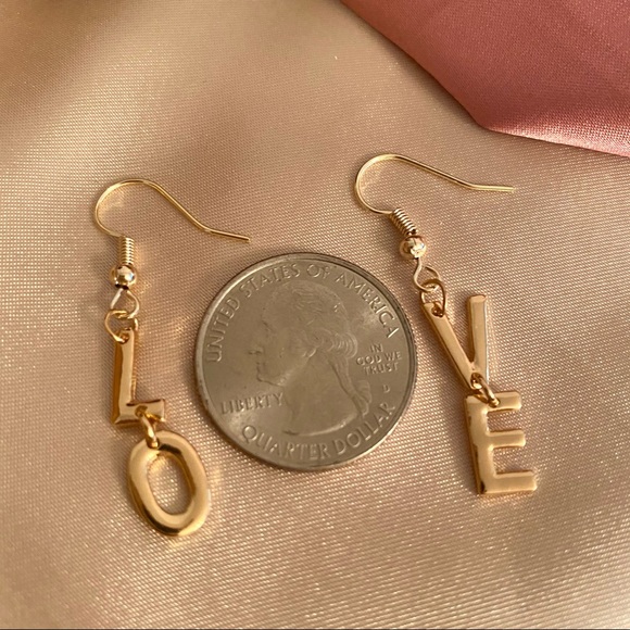 💙💕Last one LOVE Faith 18K Goldplated Hooks - Picture 7 of 7